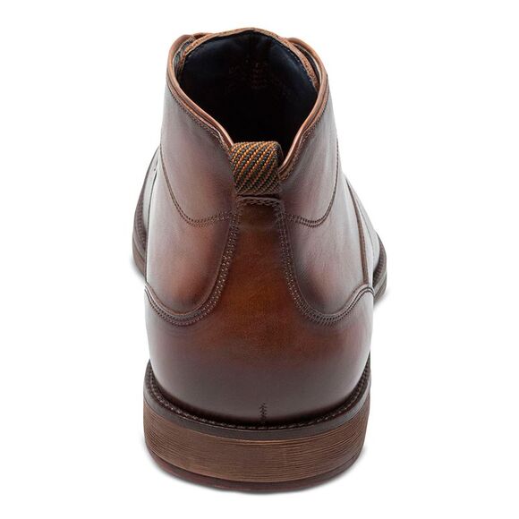 NWT STACY ADAMS Mens Brown Kyron Toe Block Heel Leather Chukka Boots 11.5 M main image 4